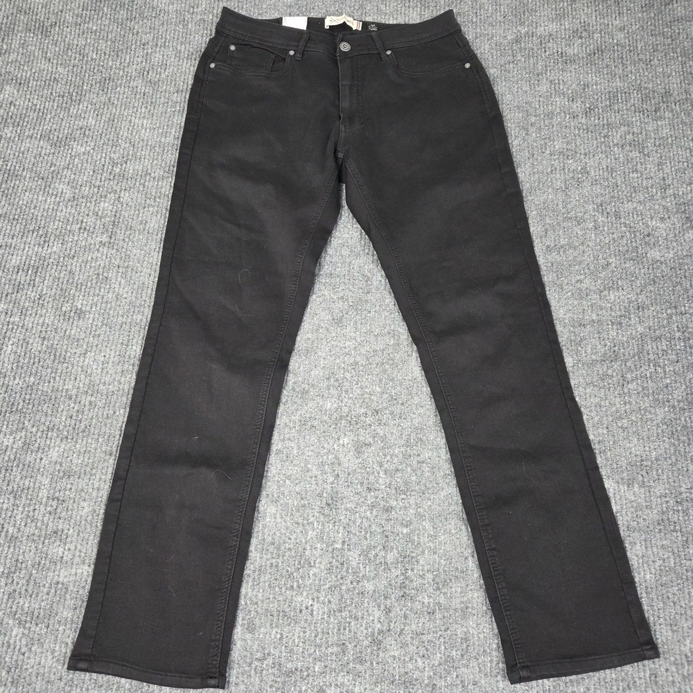 Departwest Trouper Mens 32S Slim Fit‎ Low Rise Black Jeans DWT244S NWT